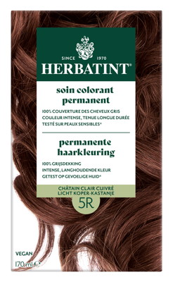 Herbatint Permanente Haarkleuring Licht Koper-Kastanje 5R Herbatint Permanente Haarkleuring Licht Koper-Kastanje 5R