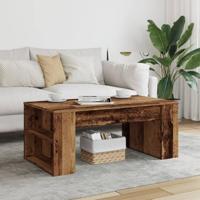 Salontafel 102x55x42 cm bewerkt hout oud houtkleurig - thumbnail