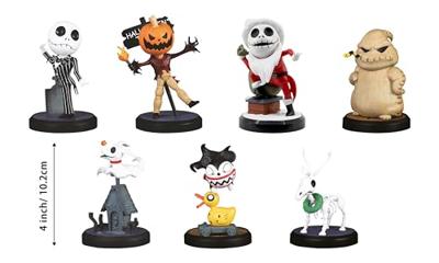 Nightmare Before Christmas Hero Box Classic Series Mini Figures 8 cm Display (6)