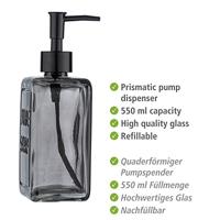 Wenko Zeeppomp - glas - grijs - 550 ml - thumbnail