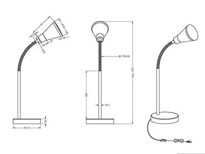 Trio Tafel leeslampArras wit - R52711101