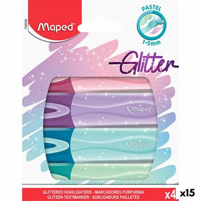 Fluorescerende Markeerstift Set Maped 4 Onderdelen Multicolour (15 Stuks)