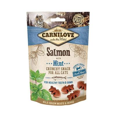 CARNILOVE Crunchy Snack Salmon & Mint - Kattensnoepje met zalm en munt - 50 g
