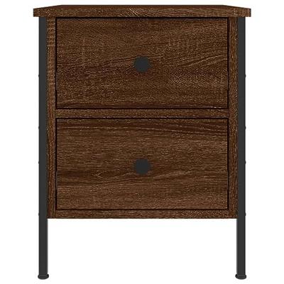 Nachtkastjes 2 st 40x42x50 cm bewerkt hout bruin eikenkleur