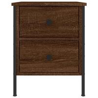 Nachtkastjes 2 st 40x42x50 cm bewerkt hout bruin eikenkleur - thumbnail