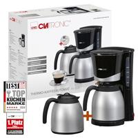 Clatronic KA 3328 Koffiezetapparaat Zwart, Zilver 870 W Capaciteit koppen: 10 Met thermoskan - thumbnail