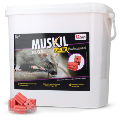 Muskil Blok FLUO-NP Rat&Muis 200x25g