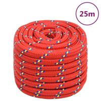 VidaXL Boottouw 20 mm 25 m polypropyleen rood - thumbnail