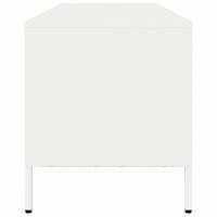 Tv-meubel 135x39x43,5 cm koudgewalst staal wit - thumbnail