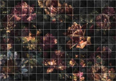 Noordwand Komar Ink Fotobehang Tiles Flowers - INX8-080