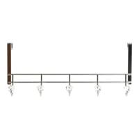 Kapstok voor deur DKD Home Decor 8424001835256 Transparant Zilverkleurig Metaal 47 x 10 x 22 cm - thumbnail