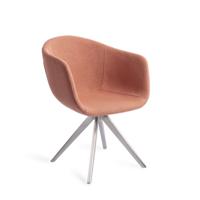 Jesper Home Eetkamerstoel 'Yuni' Turn Steel, Draaibaar, kleur Coral Crush - thumbnail