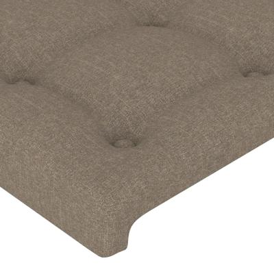 Hoofdbord LED 144x5x118/128 cm stof taupe - thumbnail