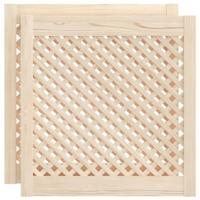 VidaXL Kastdeuren met latwerk 2 st 59,5x61,5 cm massief grenenhout - thumbnail