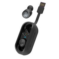 JLab Go Air True Wireless Oordopjes, Bluetooth Draadloze Hoofdtelefoon en usb oplaadstation met dubbele verbinding, aangepast EQ3-geluid en de kleinste pasvorm ooit, Zwart - thumbnail