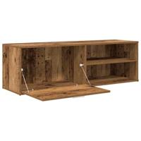 Tv-meubel 120x34x37 cm bewerkt hout oud houtkleurig - thumbnail