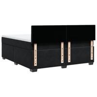Boxspring met matras fluweel zwart 180x200 cm - thumbnail