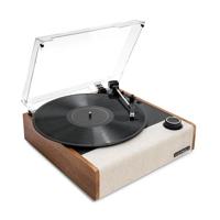 Victrola Eastwood II platenspeler, zwarte afwerking draaitafel met luidsprekers, Bluetooth 5.1 en Vinyl Stream-technologie, vintage stijl 3-speed vinylspeler, Audio Technica AT-3600LA Cartridge - thumbnail