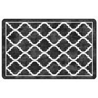 Vloerkleed wasbaar anti-slip 190x300 cm zwart en wit - thumbnail