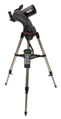Celestron 22087 NexStar 90SLT-Mak draagbare geautomatiseerde Maksutov-Cassegrain-telescoop met vorkarmmontering, accessoirehouder en 'Starry Night' Special Edition-software, Grijs