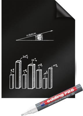Magic-Chart Legamaster Whiteboard 600x800mm zwart 25 vel