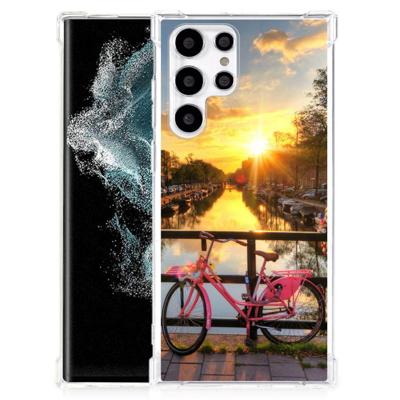 Samsung Galaxy S22 Ultra Telefoonhoesje met valbescherming Amsterdamse Grachten Samsung Galaxy S22 Ultra Telefoonhoesje met valbescherming Amsterdamse Grachten