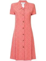 Chanel Pre-Owned checked shirt dress - Red - thumbnail