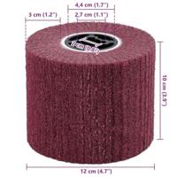 VidaXL Schuurrollen 3 pcs rood 12 x 12 x 10 cm synthetische vezel - thumbnail
