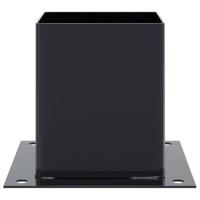 Spokkels vierkant 4 st 101x101 mm gepoedercoat staal antraciet - thumbnail