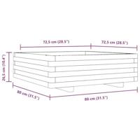VidaXL Plantenbak 80x80x26,5 cm geïmpregneerd grenenhout - thumbnail