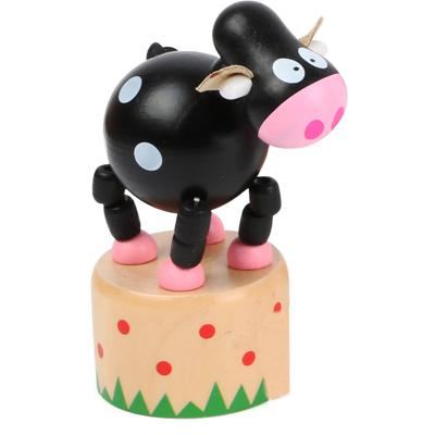 Small Foot drukfiguur koe zwart 4,5 x 4,5 cm