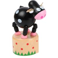 Small Foot drukfiguur koe zwart 4,5 x 4,5 cm - thumbnail