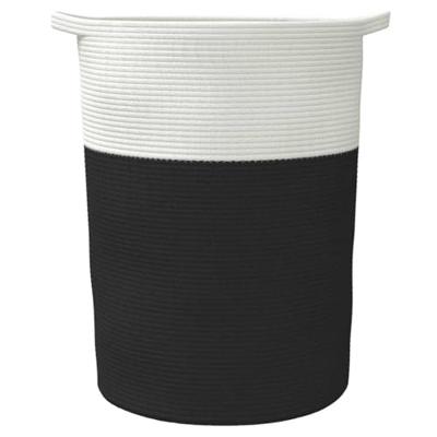 Opbergmand 49x65 cm katoen zwart en wit