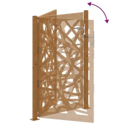 Poort met lichtontwerp 100x150 cm weervast staal