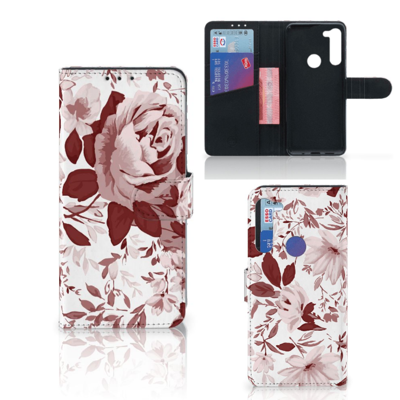 Hoesje Motorola G8 Power Watercolor Flowers Hoesje Motorola G8 Power Watercolor Flowers