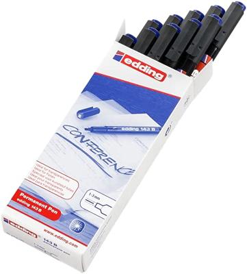 Viltstift edding 143 schuin 1-3mm blauw | 10 stuks