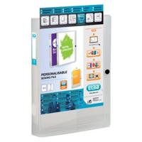OXFORD Polyvision personaliseerbare elastobox, formaat A4, uit PP, rug van 4 cm, transparant - thumbnail