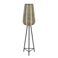 Light & Living Vloerlamp 'Adeta', goud+mat zwart, 147cm hoog - thumbnail