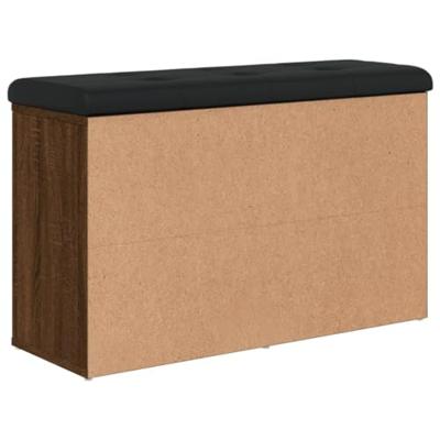 Schoenenbank 82x32x50 cm bewerkt hout bruin eikenkleur