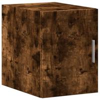 Opbergkast smal 30x42,5x225 cm bewerkt hout gerookt eikenkleur - thumbnail