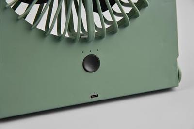 Trio Leuchten Tafelventilator Breezy H 23 cm oplaadbaar pistache groen Trio Leuchten Tafelventilator Breezy H 23 cm oplaadbaar pistache groen