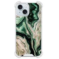 iPhone 15 shockproof hoesje - Green waves - thumbnail