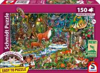 Puzzel - SCHMIDT SPIELE - Dieren van de Europese bossen - 150 stukjes - Vanaf 7 jaar - thumbnail