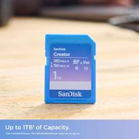 SanDisk Creator SDXC-kaart Retail 128 GB Class 10, v60 Video Speed Class, UHS-II U3 Schrijfbeveiligingsschakelaar - thumbnail