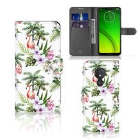 Motorola Moto G7 Power | Telefoonhoesje | Met pasjeshouder | Flamingo Palms - thumbnail