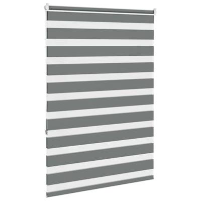 VidaXL Zebra rolgordijn 110x150 cm stofbreedte 105,9 cm donkergrijs