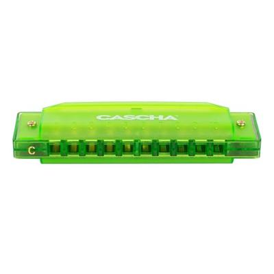 Cascha HH 2274 Fun Blues mondharmonica in C groen Cascha HH 2274 Fun Blues mondharmonica in C groen