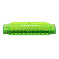 Cascha HH 2274 Fun Blues mondharmonica in C groen - thumbnail