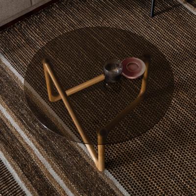 Dutchbone Ronde Salontafel 'Naia' Eikenhout en glas, 80cm, kleur Naturel Dutchbone Ronde Salontafel 'Naia' Eikenhout en glas, 80cm, kleur Naturel