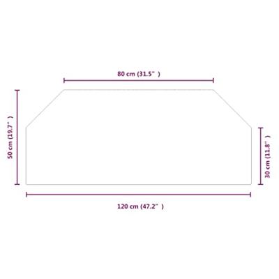 VidaXL Glasplaat openhaard zeshoekig 120x50 cm
